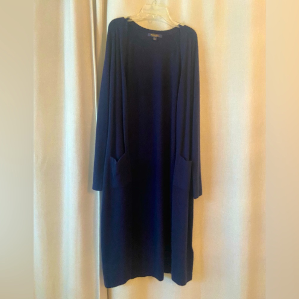 Brooks Brothers Cashmere Button Up Long Sweater